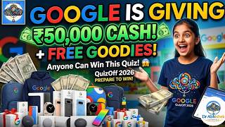 Google Is Giving ₹50,000 CASH + FREE Goodies! Anyone Can Win This Quiz 😱 QuizOff 2026 screenshot 1
