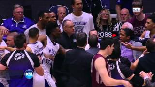 Weber St. and Montana with a little pushing in postgame handshakes