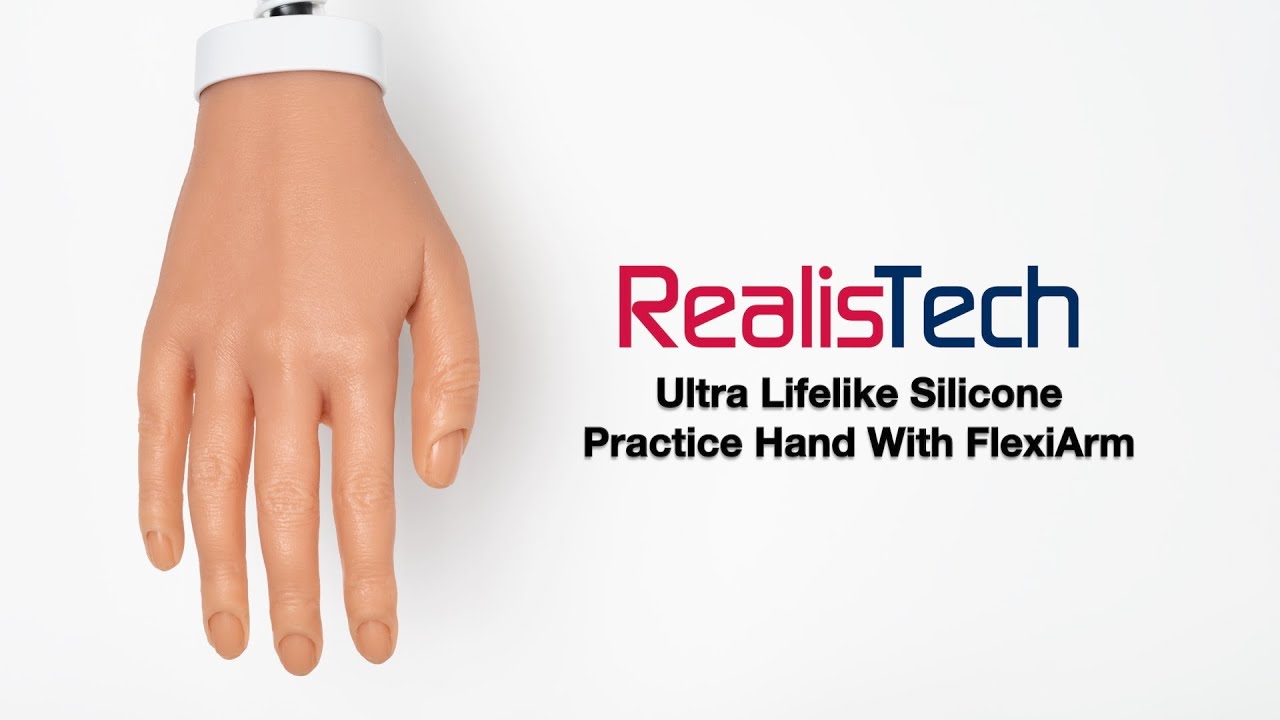 Americanails RealisTech Ultra LifeLike Silicone Practice Hand w/ FlexiArm