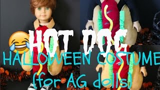 Hot Dog Halloween Costume (for AG Dolls)