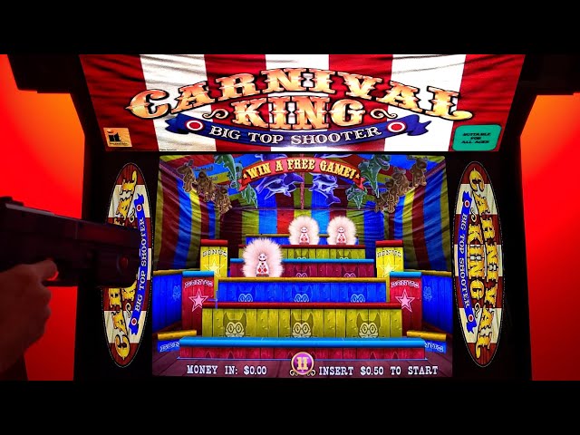 Carnival King Arcade Cabinet MAME Gameplay w/ AimTrak Gun & Hypermarquee