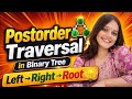 Postorder Traversal in Binary Tree | Left Right Root Explained with Example🔥by Shubhangi Ma'am