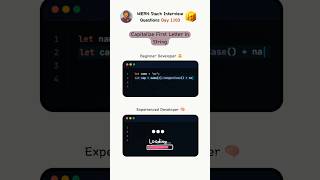 Capitalize First Letter in JavaScript | JavaScript String Methods   #coding #shorts