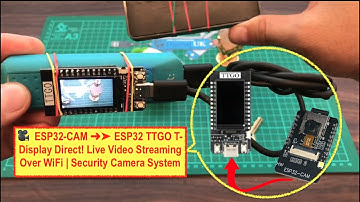🎥  ESP32-CAM ➜➤ ESP32 TTGO T-Display Direct! Live Video Streaming Over WiFi | Security Camera System