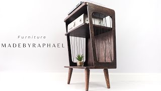 Building a Mid Century Vinyl Media Cabinet / Modern Plywood Furniture