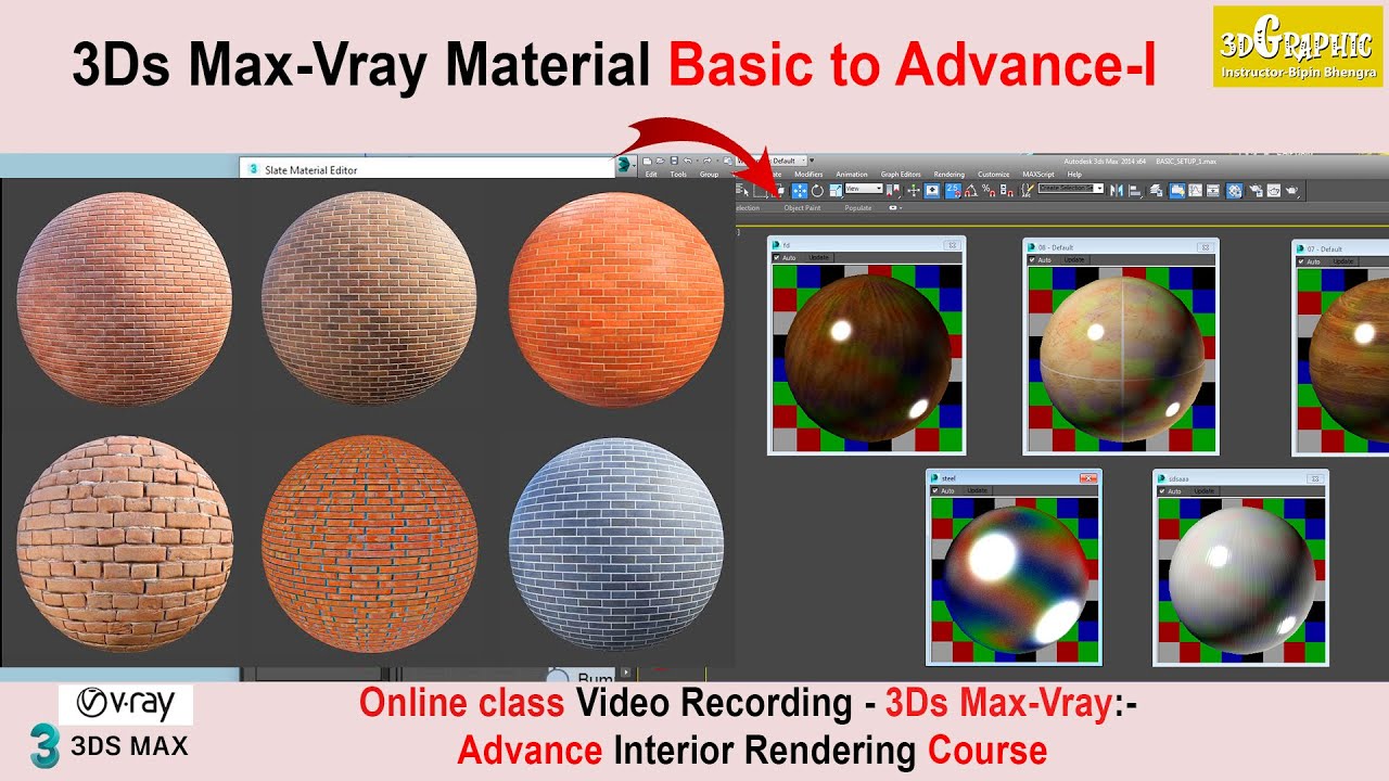 Online Class Recording, class-6-20april21-3ds Max, Vray-Material Basic ...