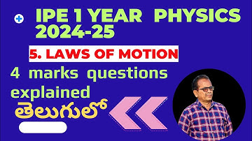Laws of motion /IPE 1YEAR 2024-25/4 marks questions explained