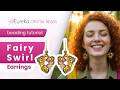 🍃 Super Easy Fairy Swirl Earrings w/ Paisley Duo and Ginkgo Beads 🍭 Free Beginner Beading Tutorial