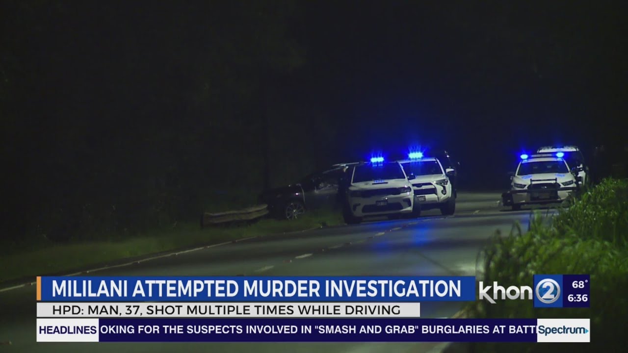 Man shot while driving in Mililani; HPD searches for suspect - YouTube