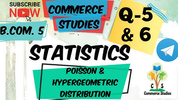 Poisson Distribution  #2  |  Statistics | Bcom sem  5| Question 5 & 6 | By Kajal Gupta