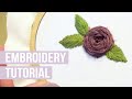 How to embroider a rose