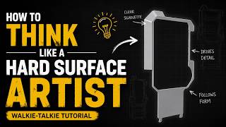 How to Think Like a Hard Surface Artist (Walkie Talkie) Tutorial