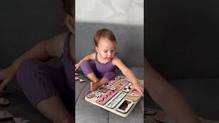 Personalized Name Puzzle Busy Board - Unique Baby's First Christmas Gift #kindlytoys #babygifts