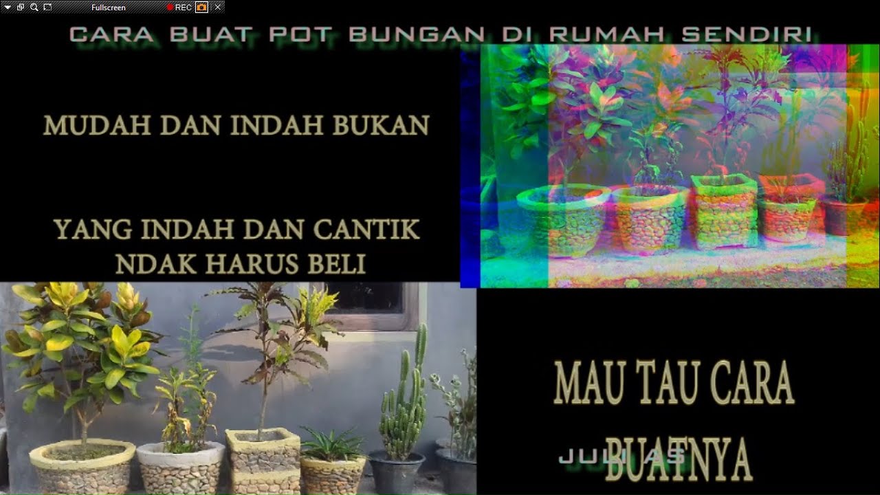  CARA  MEMBUAT POT BUNGA DARI BATU  KERIKIL  YouTube