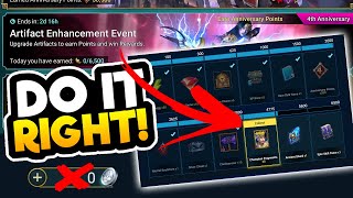 SAVE MILLIONS! - ARTIFACT ENHANCEMENT EVENT TIPS | RAID SHADOW LEGENDS