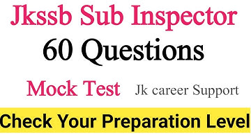 Jkpsi Mock Test | Jkssb jkpsi Mock Test | Jkssb police sub inspector Mock Test | Check your level