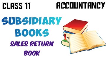 Special purpose subsidiary books | Sales return book | Part 4 | Class 11 accountancy | animated