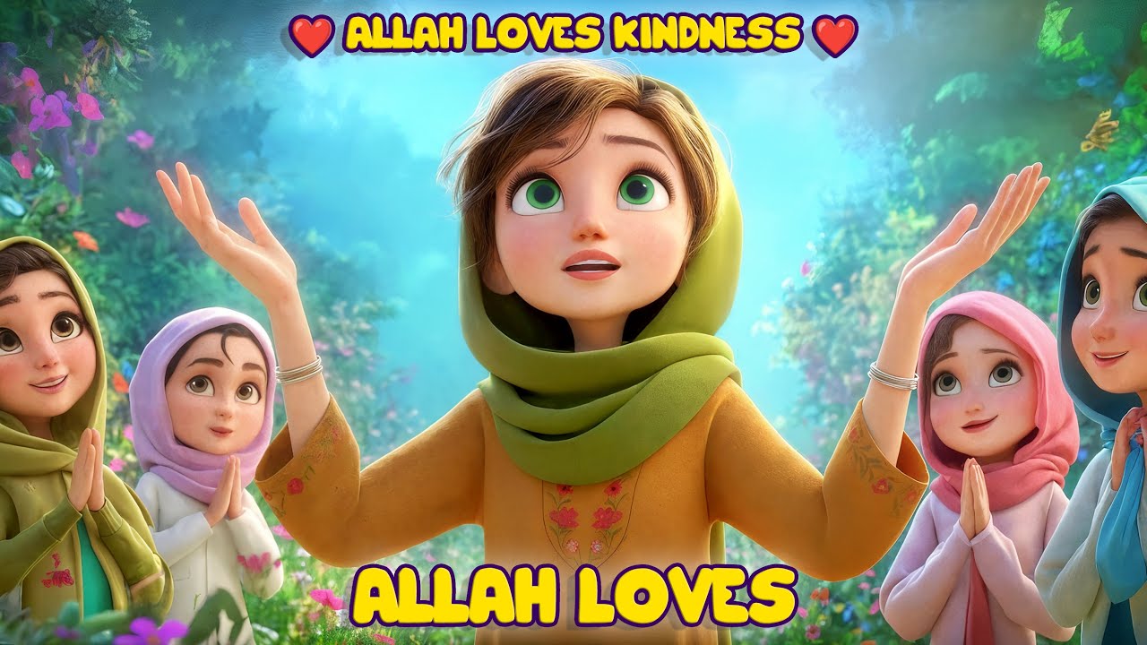 💖 Allah Loves Kindness 💖 | Beautiful Islamic Song for Kids & Toddlers 🤲