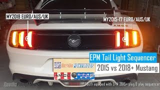 Player Profile 2018 vs 2015+ #Mustang EURO/AUS/UK #Sequential Tail Lights (#Sequencer) by #ExoticPonyMods