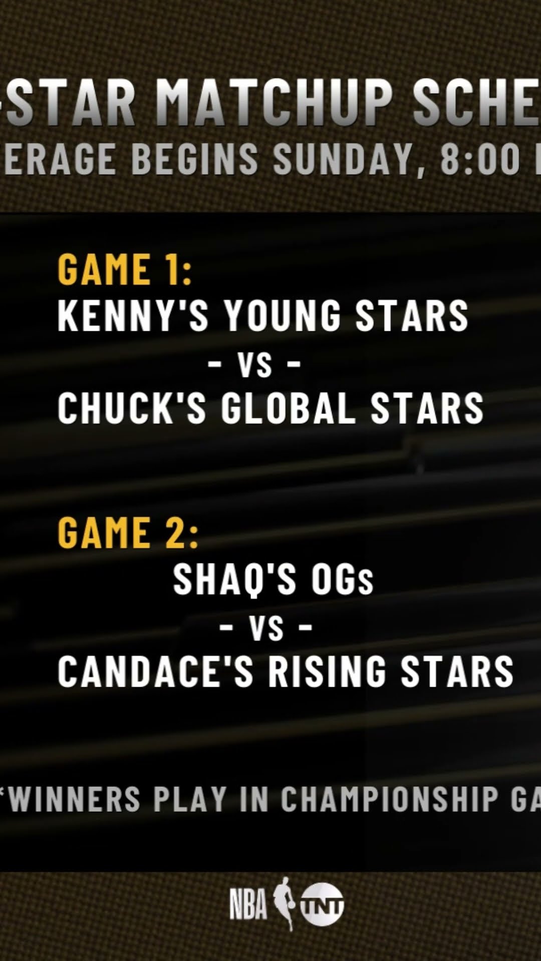 All-Star matchups for this weekend ?