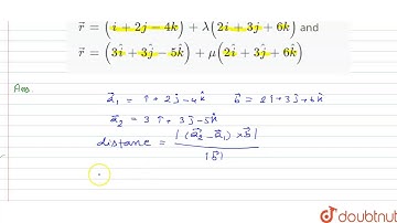 Find the distance between the lines `l_(1)` and `l_(2)` given by  `vec(r)=(hat(i)