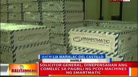 BT: Solicitor general, dinepensahan ang   Comelec sa pagbili ng PCOS machines ng   Smartmatic