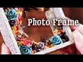 【樹脂粘土×木材】小さなお花のフォトフレーム 花の作り方 DIY Flower photo frame / How to make flowers [Resin type clay × wood]