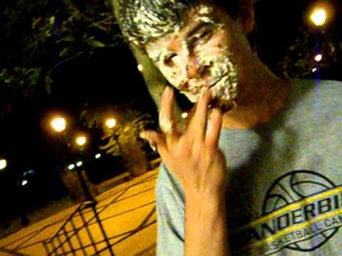 Nightcap co host gets Pied for losing Wager -- Dec...