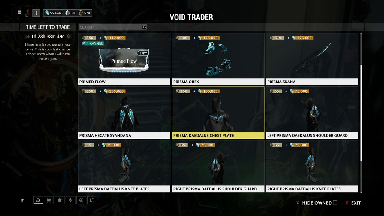 Warframe Baro Ki'Teer Location and Items 11/17/17 (Xbox One) YouTube