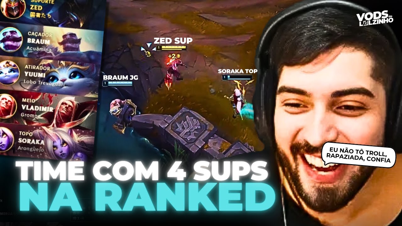 JUKES pegou ZED SUPORTE e o TIME TROLOU com 4 SUPORTES!