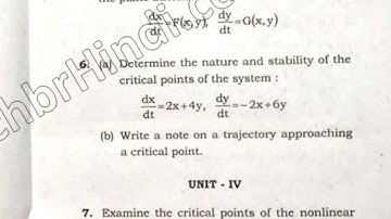 MSc Mathematics 2nd Sem Ordinary Differential Equation Question Paper