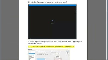 Fix Adobe Photoshop is taking forever to save file