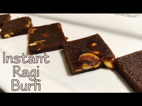 Healthy instant Burfi | Instant Ragi Burfi | Ragi/finger millet | Homemade flavors