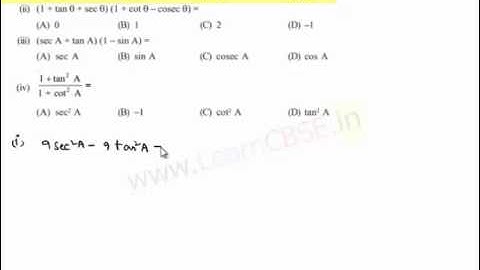 Trigonometric Identities and Trigonometric Ratios of Complementary Angles Solved problems