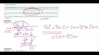 MATH 2412 - Divide Polynomials using Long Division