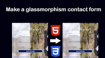 Make a cool glassmorphism contact form with animations with HTML & CSS