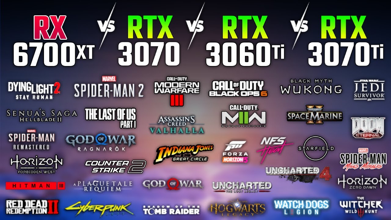 RX 6700 XT vs RTX 3070 vs RTX 3060 Ti vs RTX 3070 Ti in 2025 | Test in ...