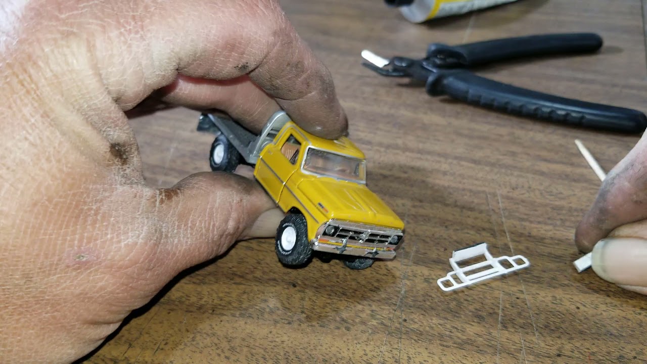 How I Put A Pushbar on my 72 Ford Diecast truck 1/64 scale