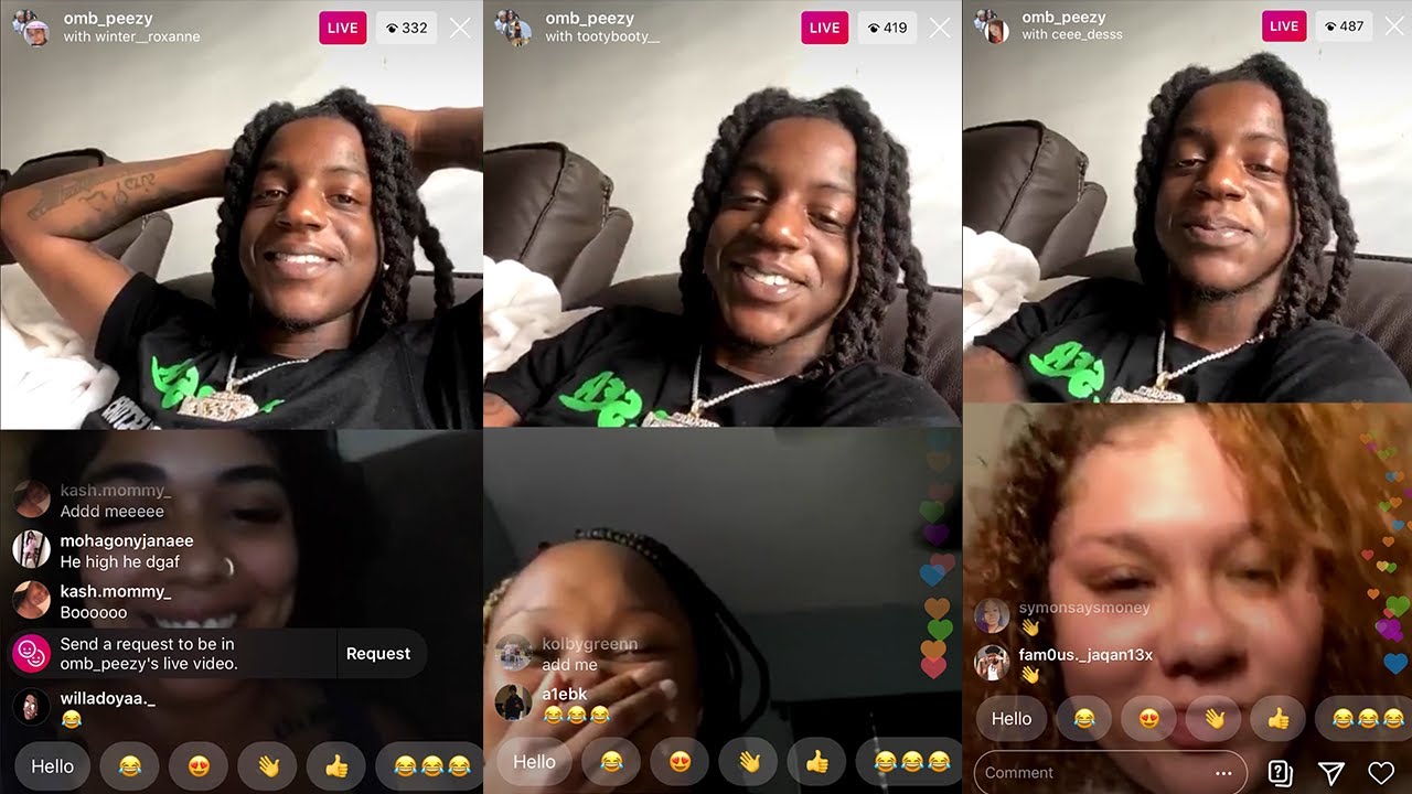 OMB_PEEZY INSTAGRAM LIVE WITH FANS - YouTube