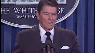 President Reagan's Press Briefing on United States Embassy Security in Moscow on April 7, 1987
