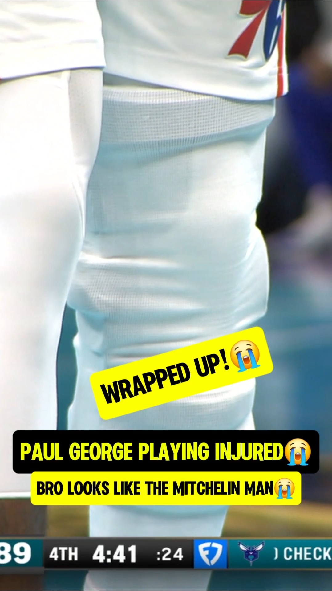 Paul George toughing it out?