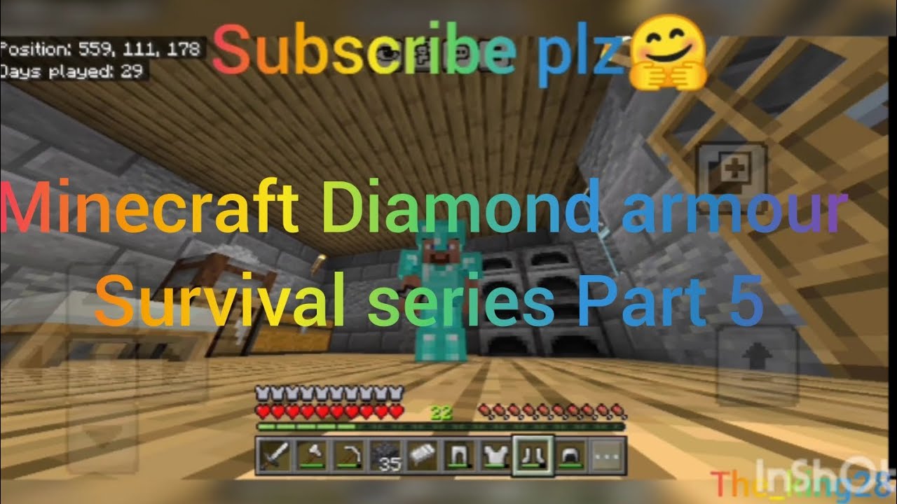 Minecraft fully Diamond armour Survival series Part 5😘 - YouTube