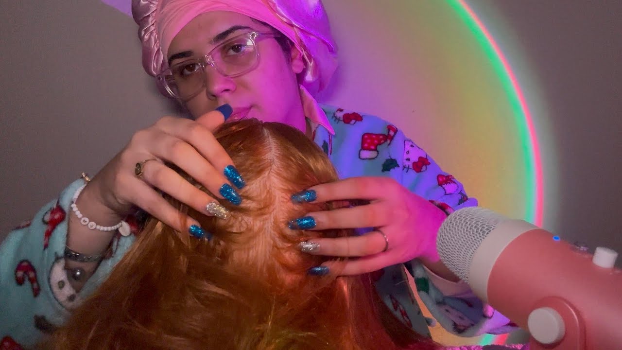 ASMR | LICE CHECKING AND SCALP SCRATCHING (hair tracing) #relax #scratchtherapy #tingles #asmrsounds