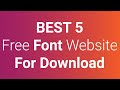 Best 5 free font website for graphics design 2020 #free_font #graphics_design_2020 #tutorial_2020