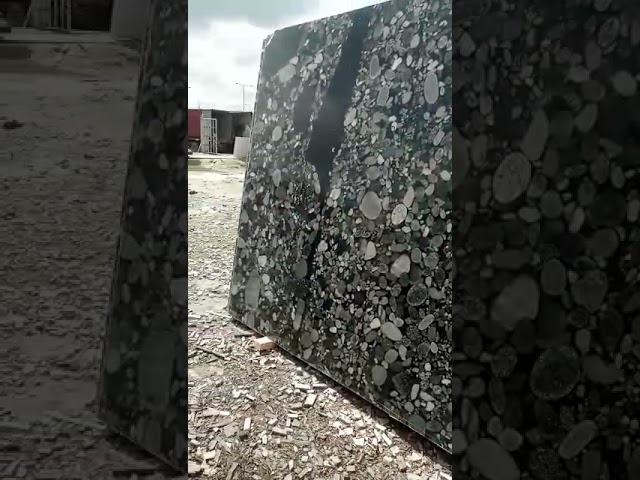 Black Stone (Terrazzo Face) Granite Slabs