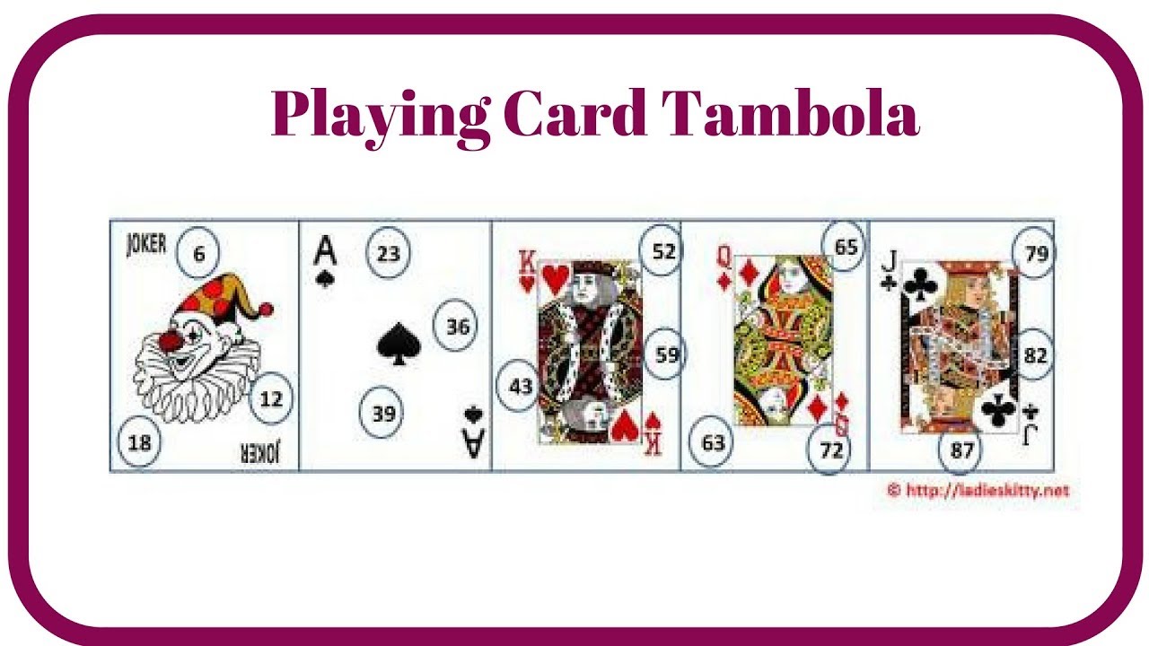 Playing Card Tambola Game tambolagame gamesforkittyparty 