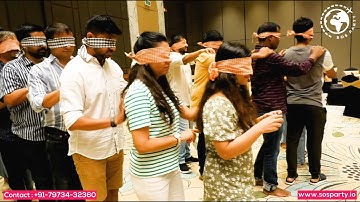 The Blind Snake: Trust Building Team Activity for Corporates | Indoor Team Games | www.sosparty.io