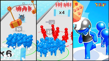 Crowd Rush 3D L1-5, New Android Games Gameplay 2023 Walkthrough ios Simulato‪r Trailer