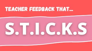 USE THIS to give quality feedback on teacher observations