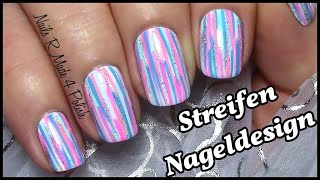 Einfaches Streifen Muster Nageldesign Kurze Nagel Mit Nagellack Lackieren Easy Nailart Short Nails Youtube